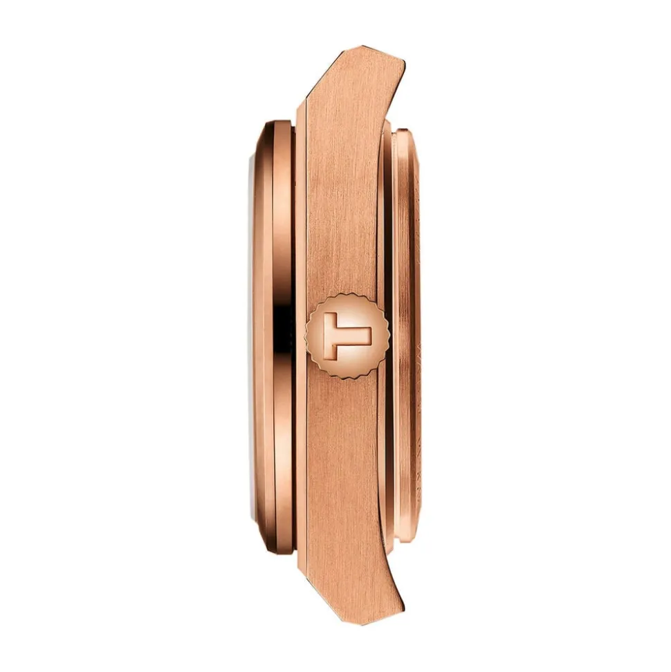Tissot PRX Quartz 25mm Rose Gold Dial Diamond Dots Gold PVD Stainless Steel Bracelet Watch