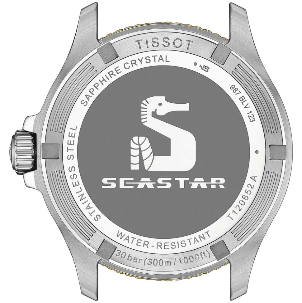 Tissot Seastar 1000 Quartz GMT 40mm Black Dial Black & Brown Bezel Steel Bracelet Watch