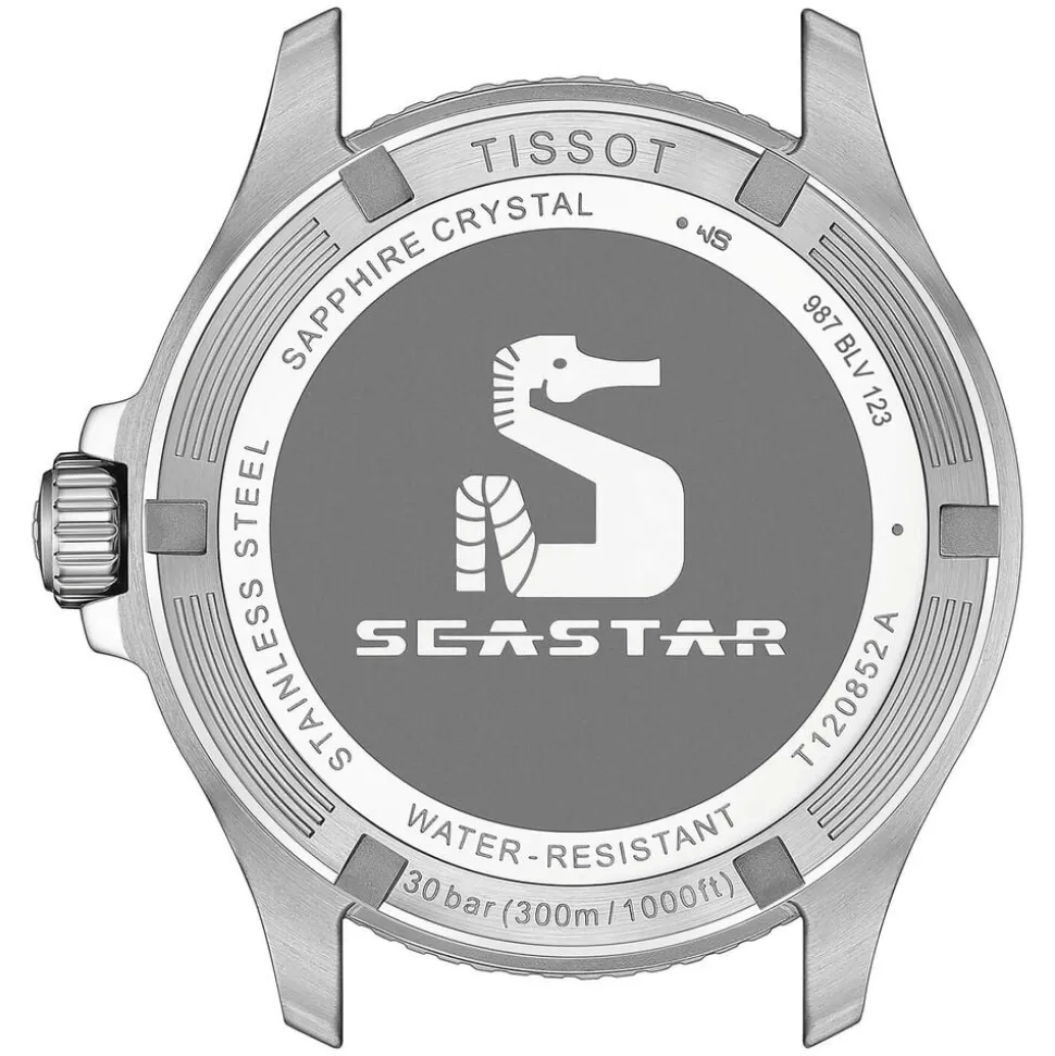 Tissot Seastar 1000 Quartz GMT 40mm Black Dial Black & Green Bezel Steel Bracelet Watch
