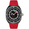 Tissot Sideral S Powermatic 80 41mm Red Detail Carbon Case Red Rubber Strap Watch
