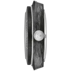 Tissot Sideral S Powermatic 80 41mm Red Detail Carbon Case Red Rubber Strap Watch
