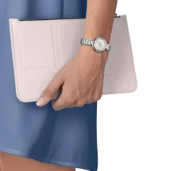 Tissot T-Lady Flamingo 30mm MOP Dial Diamond Dots Steel Bracelet Watch