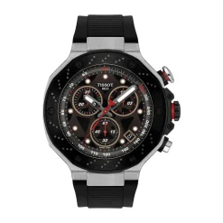 Tissot T-Race MotoGP Quartz Chronograph 45mm Dark Grey Dial Black Rubber Strap Watch