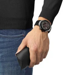 Tissot T-Race MotoGP Quartz Chronograph 45mm Dark Grey Dial Black Rubber Strap Watch