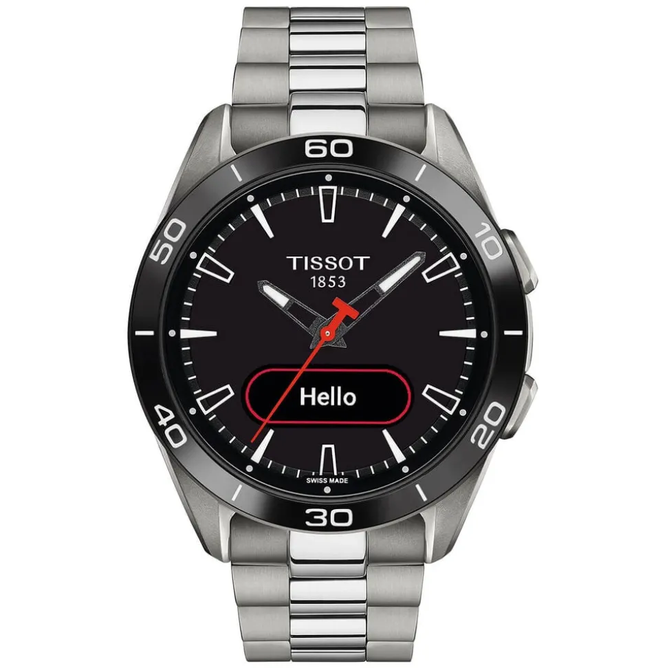 Tissot T-Touch Connect Sport 43.75mm Black Dial Steel Bracelet Watch