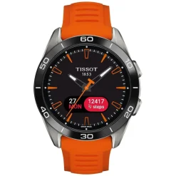 Tissot T-Touch Connect Sport 43.75mm Black Dial Orange Rubber Strap Watch