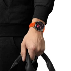 Tissot T-Touch Connect Sport 43.75mm Black Dial Orange Rubber Strap Watch
