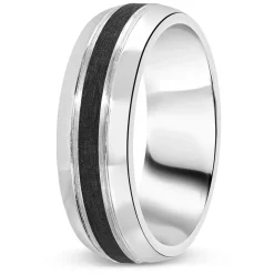 Titanium and Enamel 7mm Wedding Ring