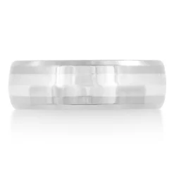 Titanium and Silver 7mm Wedding Ring