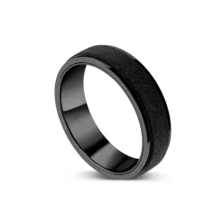 Titanium Frost Centre Polished 6mm Men's Wedding Ring