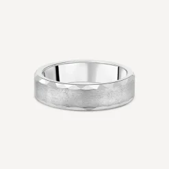 Tungsten Matte Diamond Cut Edge 6mm Men's Ring