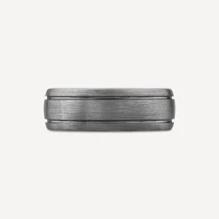 Tungsten Matte Two Line 8mm Men's Ring