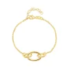 Yellow Gold Plated Sterling Silver Diamond Cut & Polished Link Bracelet