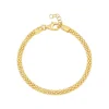 Yellow Gold Plated Sterling Silver Popcorn Tube Bracelet